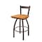 Holland Bar Stool Co 30" Low Back Swivel Bar Stool, Bronze Finish, Med Maple Seat 82130BZMedMpl - alternate 1